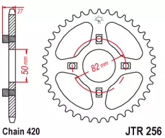 Зірка задня JT Sprockets JTR256.36