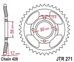 Зірка задня JT Sprockets JTR271.50