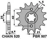 Зірка передня PBR 507.13 18NC