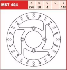 Диск гальмівний LUCAS MST424