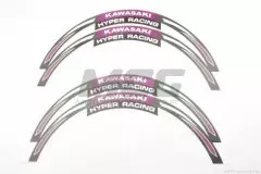 Наклейка на колесо 17-18 KAWASAKI рожева (6058A)