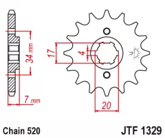 Зірка передня JT Sprockets JTF1329.13