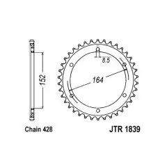 Зірка задня JT Sprockets JTR1839.55