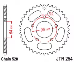 Зірка задня JT Sprockets JTR254.37