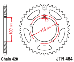 Зірка задня JT Sprockets JTR464.50