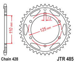 Зірка задня JT Sprockets JTR485.48
