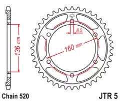 Зірка задня JT Sprockets JTR5.47