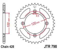 Зірка задня JT Sprockets JTR798.47