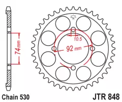 Зірка задня JT Sprockets JTR848.37