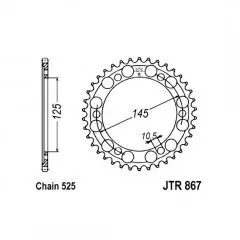 Зірка задня JT Sprockets JTR867.44