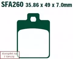 Колодки гальмівні дискові EBC SFA260