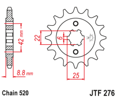 Зірка передня JT Sprockets JTF276.16