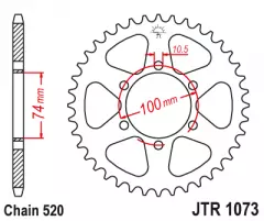 Зірка задня JT Sprockets JTR1073.46
