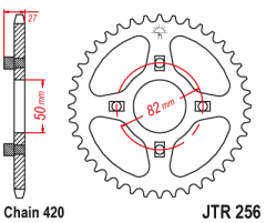 Зірка задня JT Sprockets JTR256.42