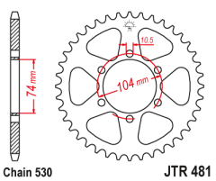 Зірка задня JT Sprockets JTR481.42