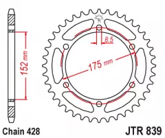 Зірка задня JT Sprockets JTR839.55