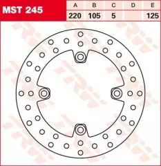 Диск гальмівний LUCAS MST245
