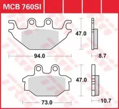 Колодки гальмівні дискові LUCAS MCB760SI