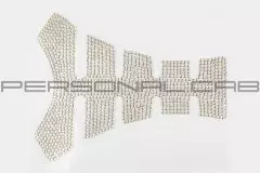Наклейка на бак (20x16) стрази сріблясті