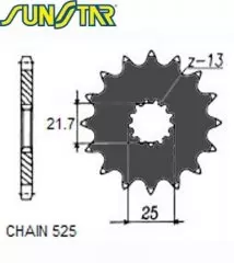 Зірка передня Sunstar SS 40417