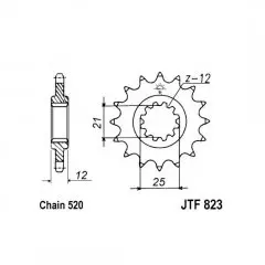Зірка передня JT Sprockets JTF823.13