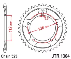 Зірка задня JT Sprockets JTR1304.45