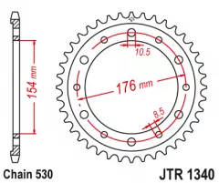 Зірка задня JT Sprockets JTR1340.44