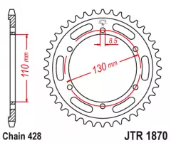 Зірка задня JT Sprockets JTR1870.44