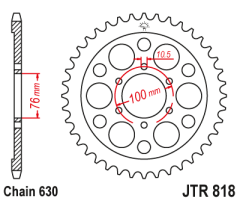 Зірка задня JT Sprockets JTR818.40