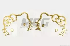 Наклейка декор HELLO KITTY (16x6) золотиста (4739G)