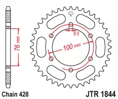 Зірка задня JT Sprockets JTR1844.44