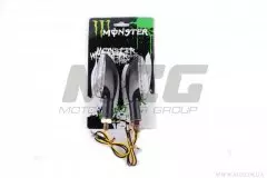 Повороти світлодіодні пара стрілоподібні чорні прозорі 11 діодів (MONSTER ENERGY)