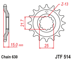 Зірка передня JT Sprockets JTF514.15