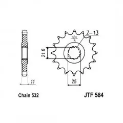 Зірка передня JT Sprockets JTF584.17