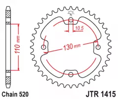 Зірка задня JT Sprockets JTR1415.38