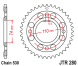 Зірка задня JT Sprockets JTR280.33