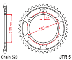 Зірка задня JT Sprockets JTR5.41