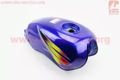 Бак паливний Viper-125-150J під круглу кришку бака під паливний кран на болти під датчик паливний синій (Китай)