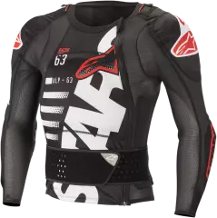 Моточерепаха з довгим рукавом Alpinestars Sequence Protectors, Чорний/Червоний/Білий, XXL