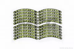 Наклейка на колесо 10 MONSTER ENERGY (12x1) (20шт) жовта (6059D)
