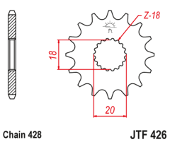 Зірка передня JT Sprockets JTF426.16