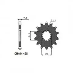 Зірка передня Sunstar SS 22616