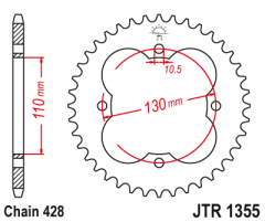 Зірка задня JT Sprockets JTR1355.50