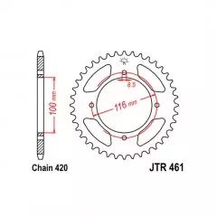 Зірка задня JT Sprockets JTR461.50