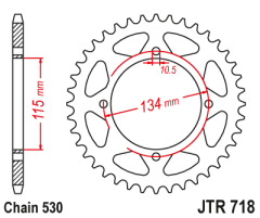 Зірка задня JT Sprockets JTR718.48