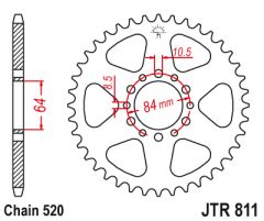 Зірка задня JT Sprockets JTR811.39