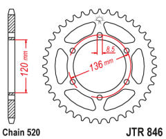 Зірка задня JT Sprockets JTR846.41