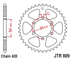 Зірка задня JT Sprockets JTR809.44