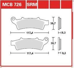 Колодки гальмівні дискові LUCAS MCB726SRM