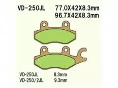 Колодки гальмівні дискові VESRAH VD-250JL